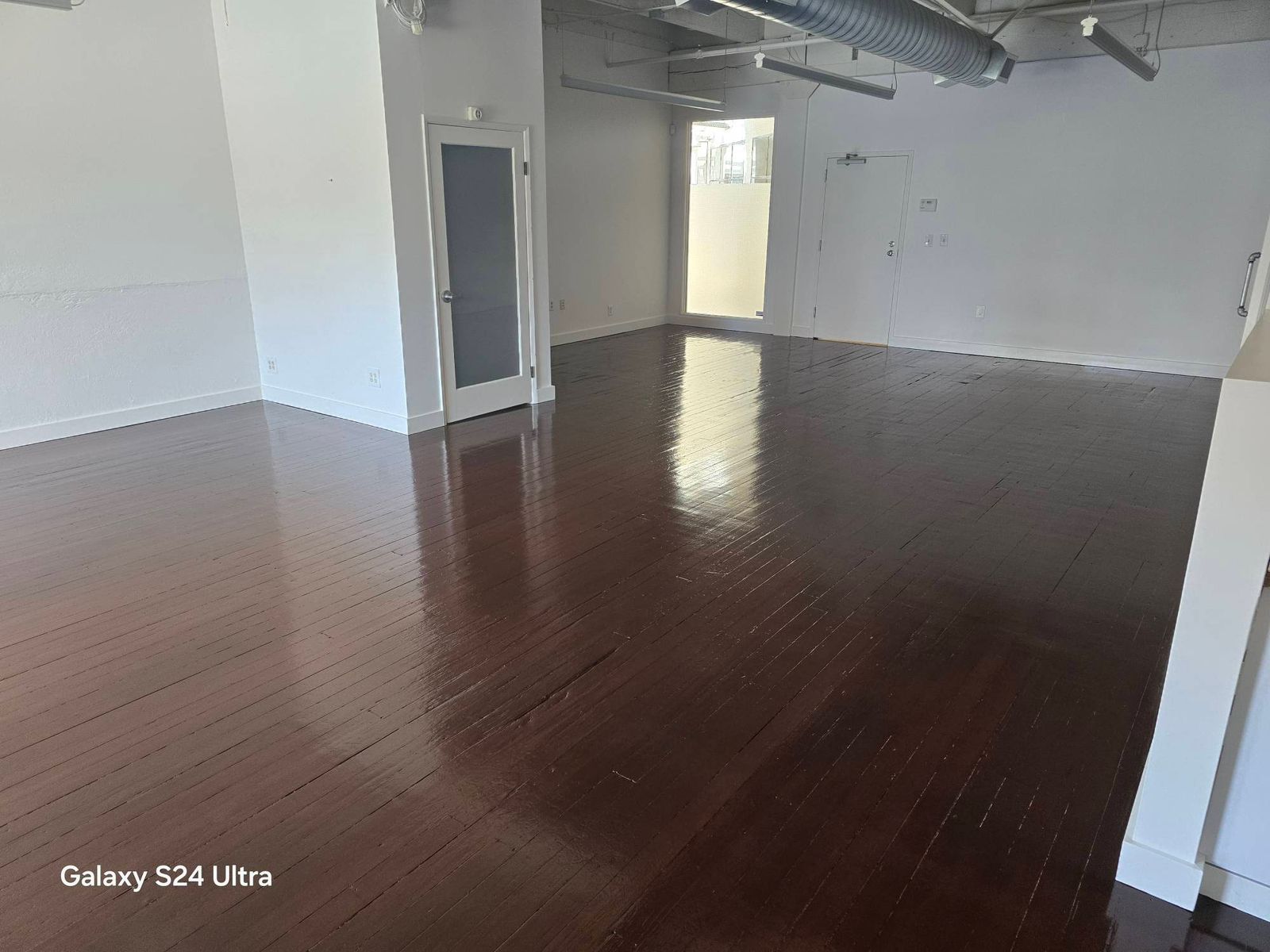 Refinished floors after restoration at Maddox Building, Portland
